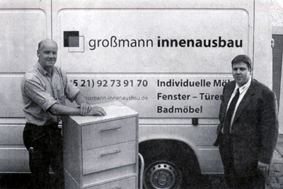 Tischlermeister Frank Großmann und Andreas Hudalla
